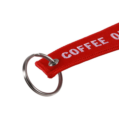 Coffee or Tea YES Keychains for Cars sleutelhanger Chicken or Beef Fish Key Ring Bijoux llavero moto Porte Clef Aviation Gift