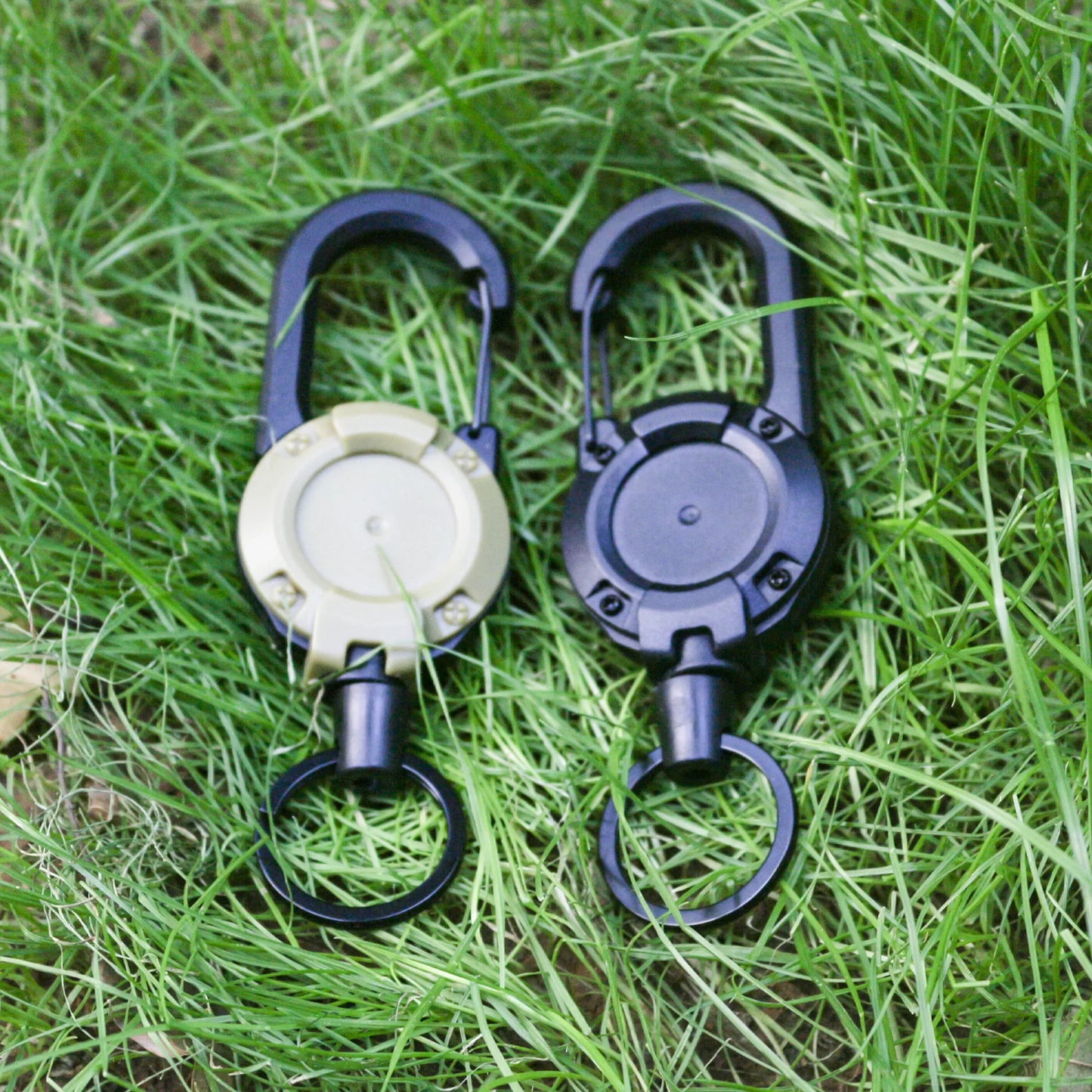1/2Pcs Retractable Key Chains Anti-theft Metal Easy-to-pull Buckle Rope Elastic Keychain Sporty Retractable Key Ring
