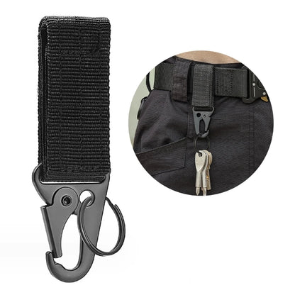 Professional Carabiner Keychain Keeper Key Holder Belt Key Keeper Webbing Tactic Hook Clip Belt Key Chain Loop Key Clips
