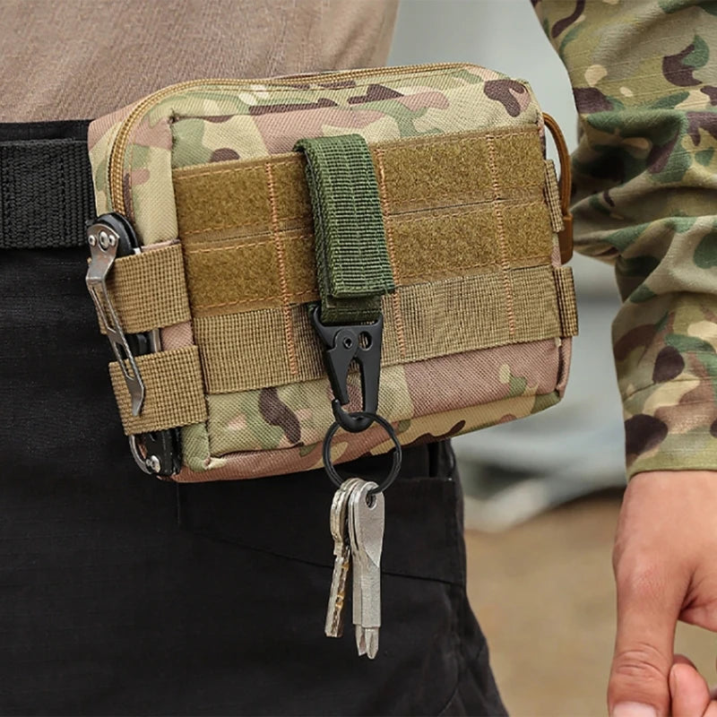 Professional Carabiner Keychain Keeper Key Holder Belt Key Keeper Webbing Tactic Hook Clip Belt Key Chain Loop Key Clips