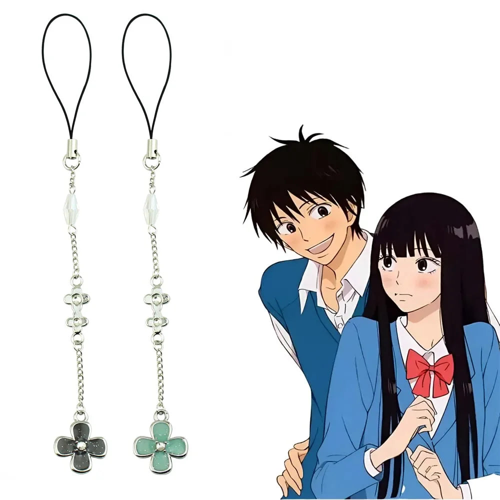 Comics Anime Kuronuma Sawako Kazehaya Shouta Cosplay Keychain Kimi Ni Todoke From Me to You Flower Pendant Couple Phone Chain