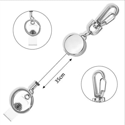 Keychains Keyring Outdoor Retractable Keychain Anti-lost Telescopic Keys  Multipurpose Hanging Rope Certificate Buckle