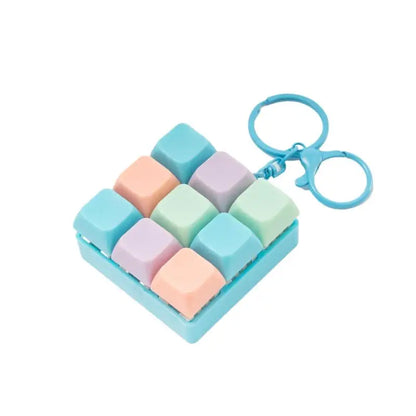 Stress-Reducing Keychain Toy with 9 Keyboard Keys, Fun Game for Boys and Girls