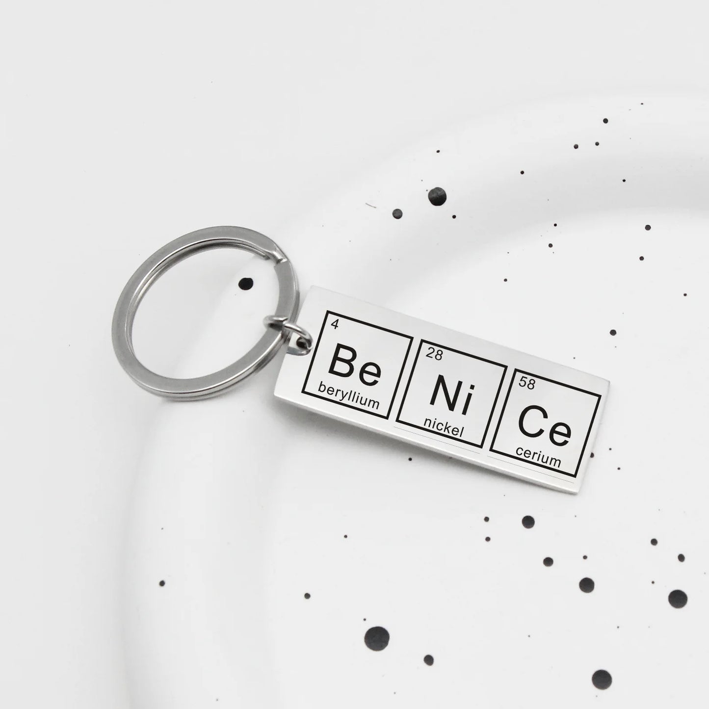 keychain chemistry Key Chain for Men Periodic Table of The Elements Key Ring Ba Bi Es Keyring Be Ni Ce Pendant Girls Gift