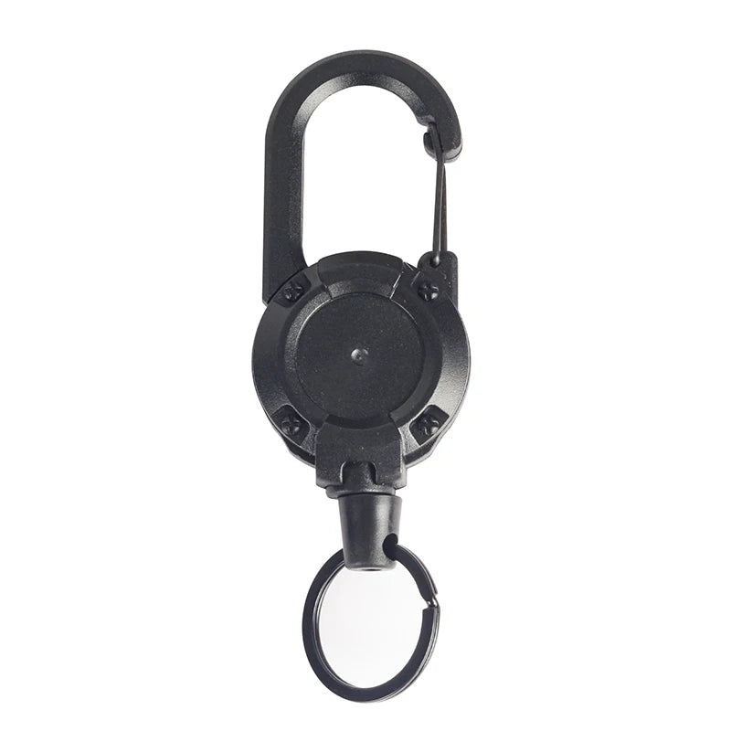 1/2Pcs Retractable Key Chains Anti-theft Metal Easy-to-pull Buckle Rope Elastic Keychain Sporty Retractable Key Ring