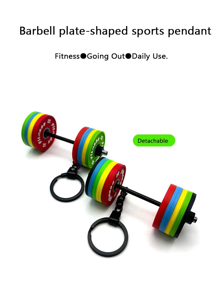 DIY Detachable Barbell Keychain - Mini Gym Weight Key Ring for Car Keys, Fitness Lover Gift for Men Women