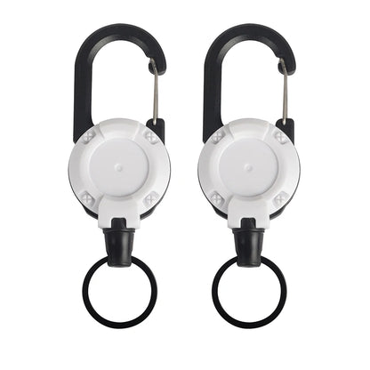 1/2Pcs Retractable Key Chains Anti-theft Metal Easy-to-pull Buckle Rope Elastic Keychain Sporty Retractable Key Ring