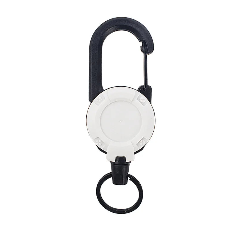 1/2Pcs Retractable Key Chains Anti-theft Metal Easy-to-pull Buckle Rope Elastic Keychain Sporty Retractable Key Ring