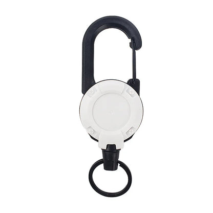 1/2Pcs Retractable Key Chains Anti-theft Metal Easy-to-pull Buckle Rope Elastic Keychain Sporty Retractable Key Ring