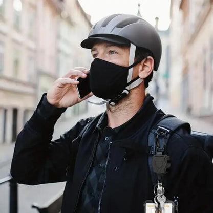 Retractable Cover Duty Pull Reel Carabiner Key Chains Strong Steel Wire Rope Buckle Spring Key Ring Outdoor Sporty Keychain Tool