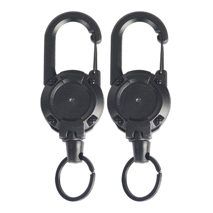 1/2Pcs Retractable Key Chains Anti-theft Metal Easy-to-pull Buckle Rope Elastic Keychain Sporty Retractable Key Ring