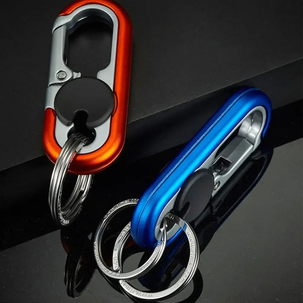 Double Ring Keychain Business Key Holder Men's Fashion Key Chain Gift Metal Key Buckle Car Styling Auto Car Accessories