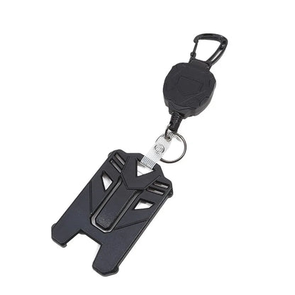 Retractable Cover Duty Pull Reel Carabiner Key Chains Strong Steel Wire Rope Buckle Spring Key Ring Outdoor Sporty Keychain Tool