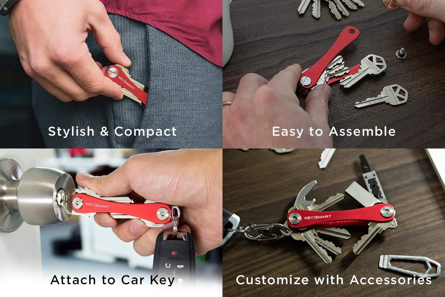 Multi-function Key Chain Metal Aluminum Key Strong Compact Key Decorative Wallet Holder Clip Organizer Outdoor Portable Keychain