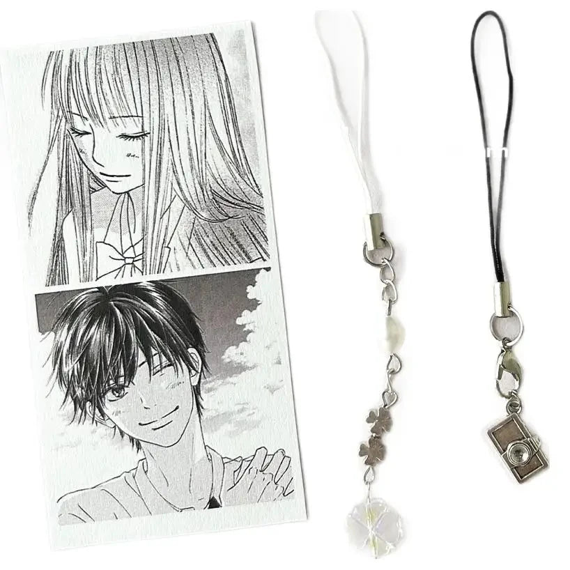 Comics Anime Kuronuma Sawako Kazehaya Shouta Cosplay Keychain Kimi Ni Todoke From Me to You Flower Pendant Couple Phone Chain