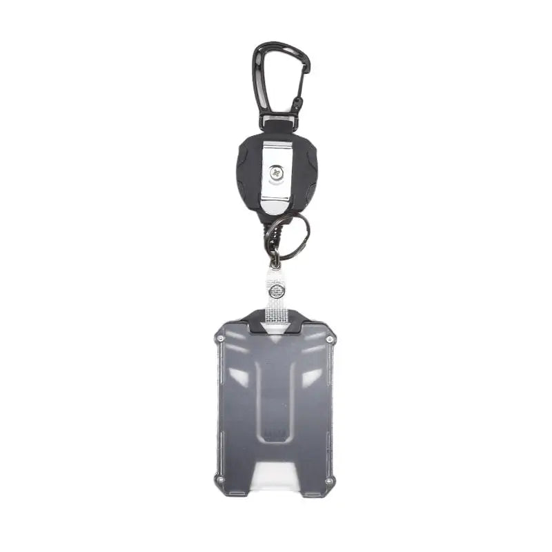 Retractable Cover Duty Pull Reel Carabiner Key Chains Strong Steel Wire Rope Buckle Spring Key Ring Outdoor Sporty Keychain Tool