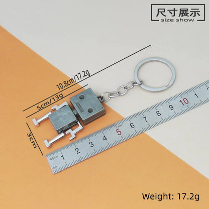 Creative Movable Robot Keychain Retro Simple Cute Cartoon Pendant Keychain Chain 1pc