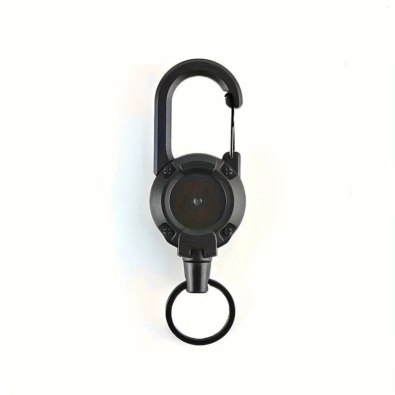 Retractable Keychain With Wire Anti-Theft Lock, Easy-Pull Cord, And Elastic Design, Suitable For Camping And Everyday Use.