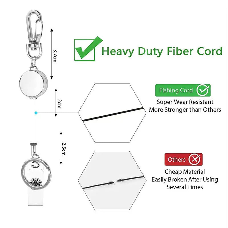 Keychains Keyring Outdoor Retractable Keychain Anti-lost Telescopic Keys  Multipurpose Hanging Rope Certificate Buckle