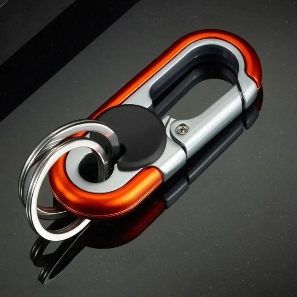 Double Ring Keychain Business Key Holder Men's Fashion Key Chain Gift Metal Key Buckle Car Styling Auto Car Accessories
