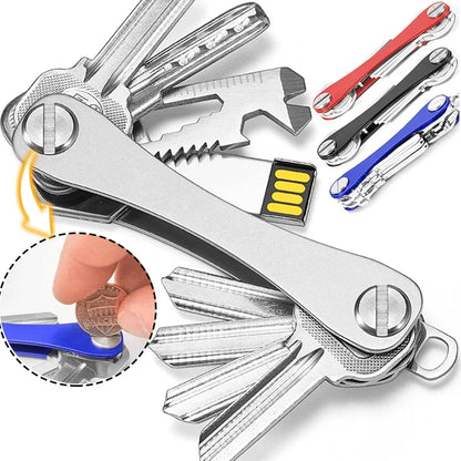 Multi-function Key Chain Metal Aluminum Key Strong Compact Key Decorative Wallet Holder Clip Organizer Outdoor Portable Keychain
