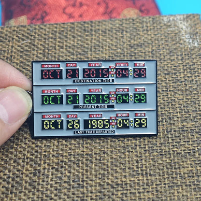 Back To Future  Keychain Time Machine Enamel Keyring Classic Science Fiction Comedy Movie  Jewelry Presents