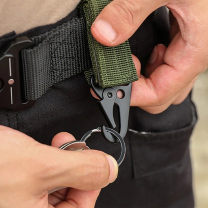 Professional Carabiner Keychain Keeper Key Holder Belt Key Keeper Webbing Tactic Hook Clip Belt Key Chain Loop Key Clips