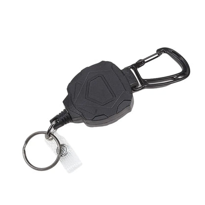 Retractable Cover Duty Pull Reel Carabiner Key Chains Strong Steel Wire Rope Buckle Spring Key Ring Outdoor Sporty Keychain Tool