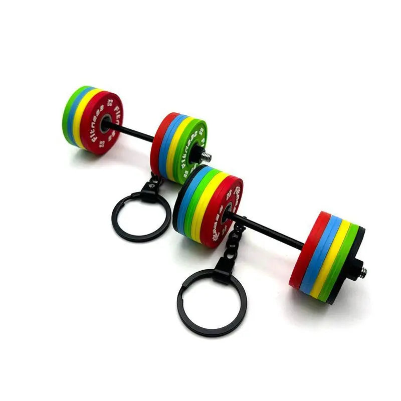 DIY Detachable Barbell Keychain - Mini Gym Weight Key Ring for Car Keys, Fitness Lover Gift for Men Women