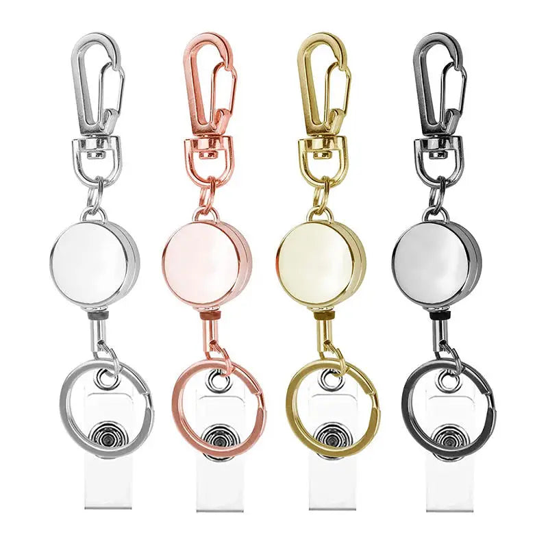 Keychains Keyring Outdoor Retractable Keychain Anti-lost Telescopic Keys  Multipurpose Hanging Rope Certificate Buckle