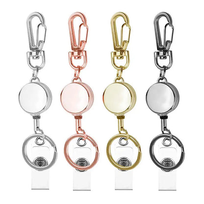Keychains Keyring Outdoor Retractable Keychain Anti-lost Telescopic Keys  Multipurpose Hanging Rope Certificate Buckle