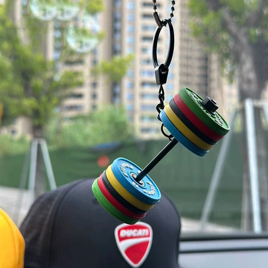 DIY Detachable Barbell Keychain - Mini Gym Weight Key Ring for Car Keys, Fitness Lover Gift for Men Women