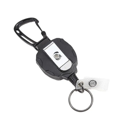 Retractable Cover Duty Pull Reel Carabiner Key Chains Strong Steel Wire Rope Buckle Spring Key Ring Outdoor Sporty Keychain Tool